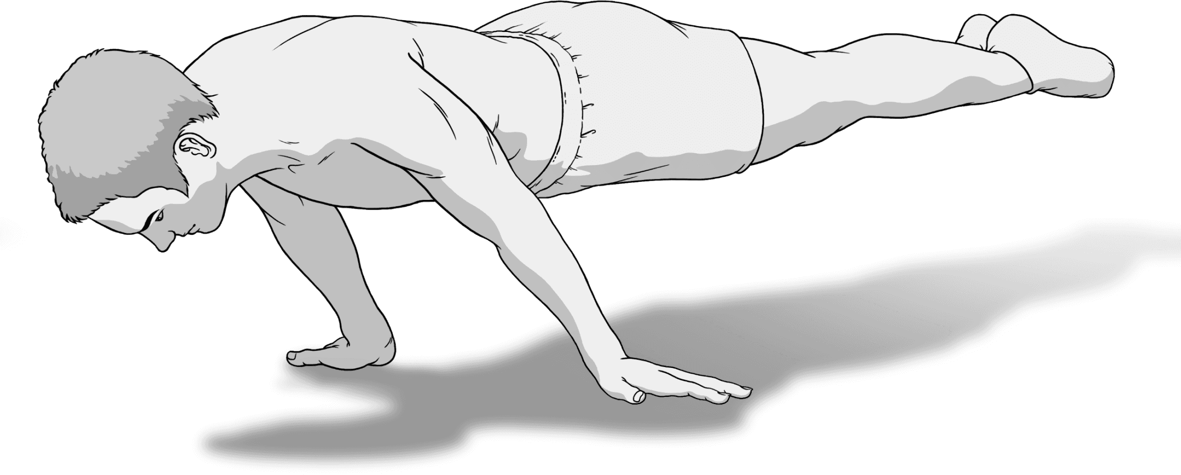 a person doing planche