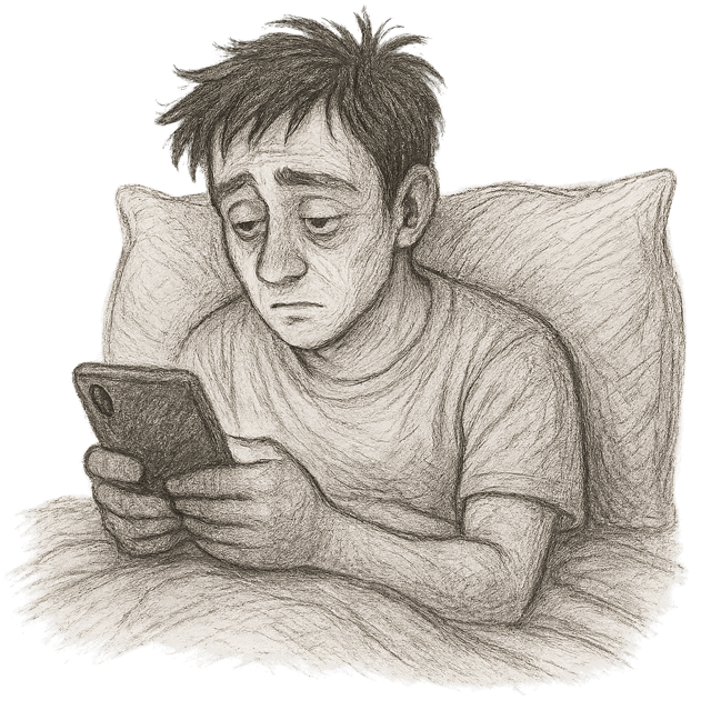 scrolling at night sleep disturbance