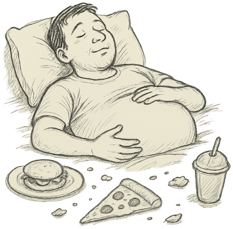 sleeping after meal quality