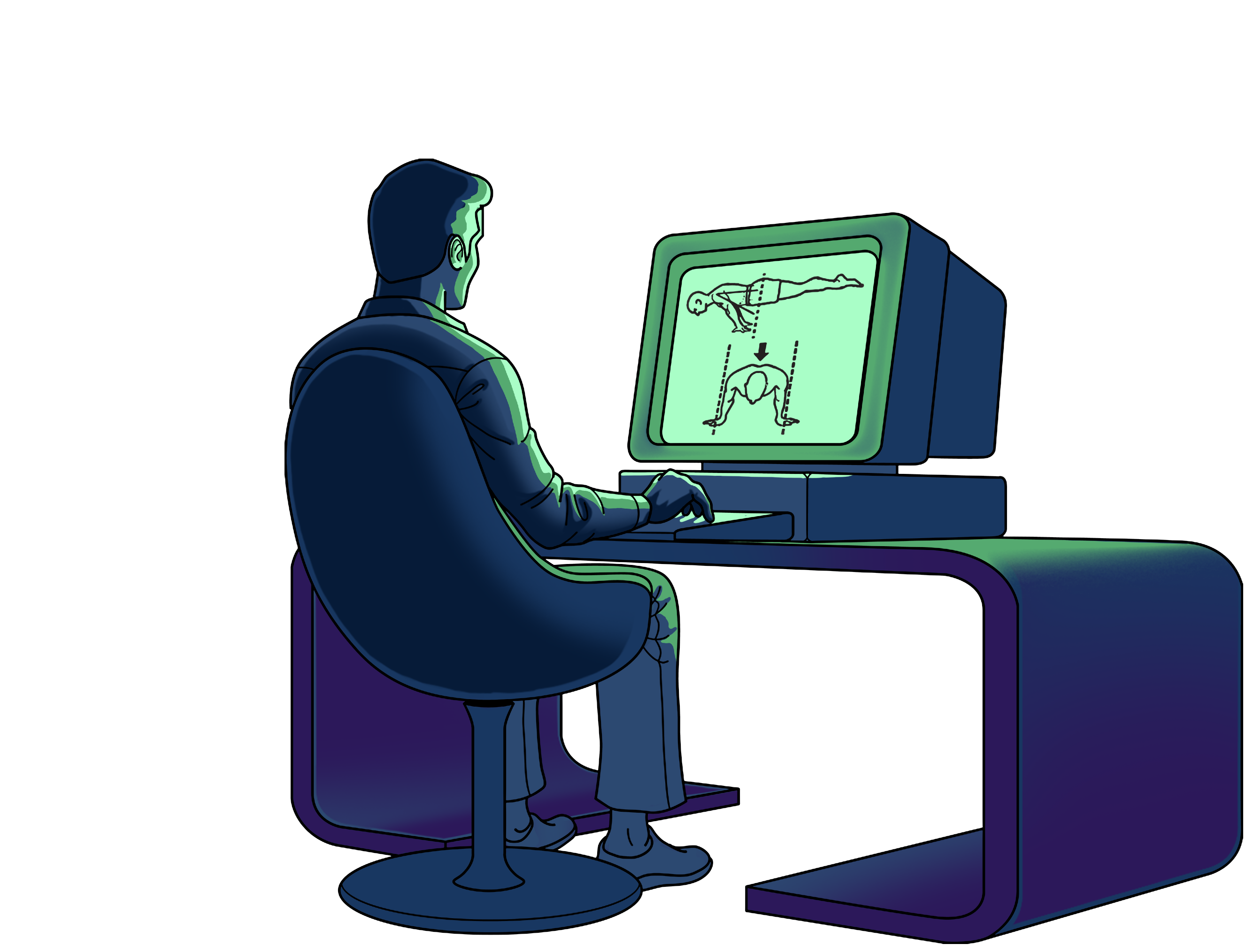 light coming out of computer